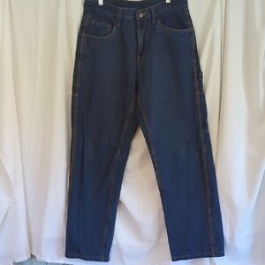 Men's Straight Carpenter Jeans in Deep Indigo